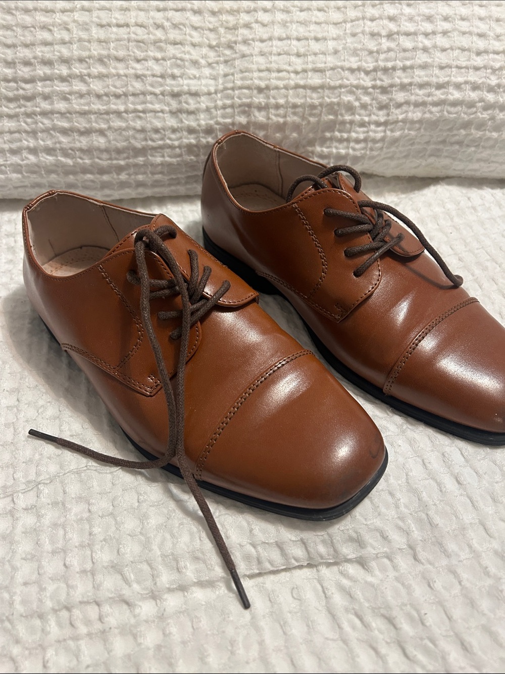 Classic boy’s Brown Leather Derby Shoes